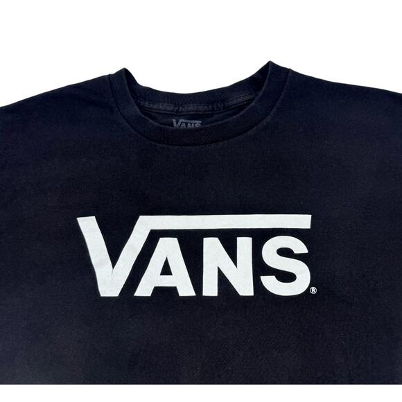 Vans Classic Black & White Logo T-Shirt - Size M - Picture 3 of 4